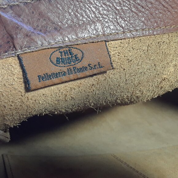 The Bridge Vintage Brown Briefcase Document Bag Real Leather Italy Attaché - Picture 7 of 13